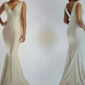 DESSY champagne colored formal dress